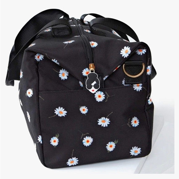 Alice & Olivia black daisy duffel bag - Picture 2 of 10